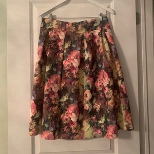 Bright Floral Full Skirt